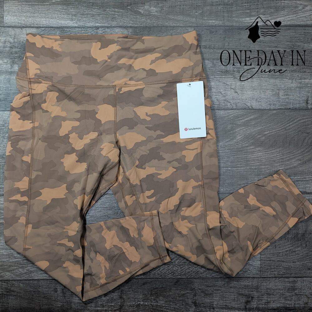 Lululemon Align HR Pant 25 Pockets Heritage Camo Beige Multi NWT Size 16